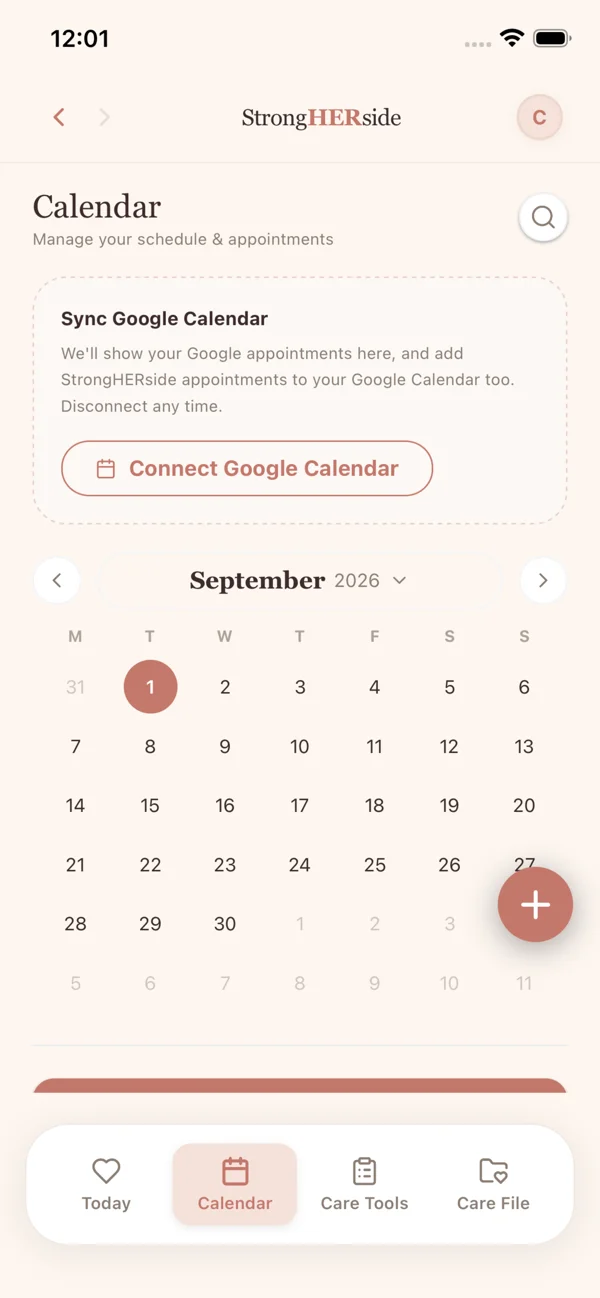 Calendar with Google Calendar sync